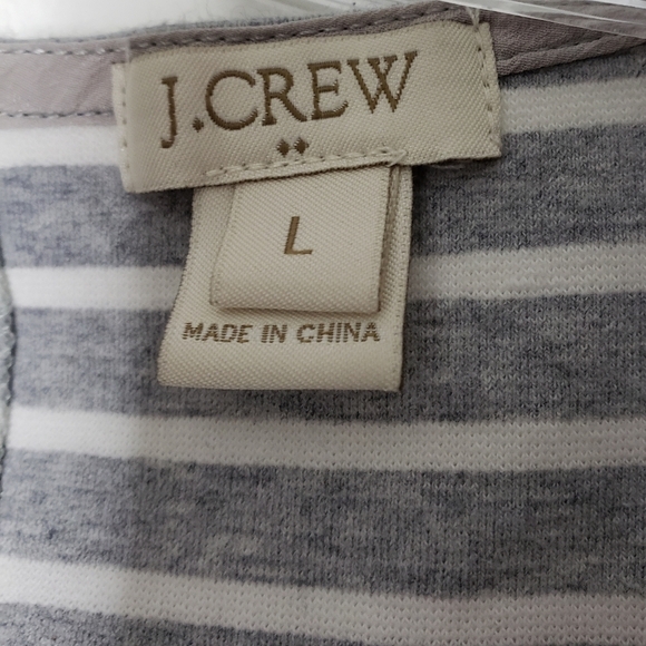 NEW J. Crew Stripes Top Jewel Neckline Sleeveless Casual Preppy Summer Vacation - Picture 2 of 11